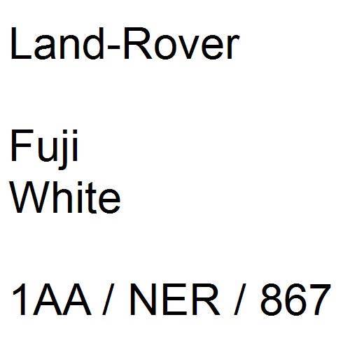 Land-Rover, Fuji White, 1AA / NER / 867.